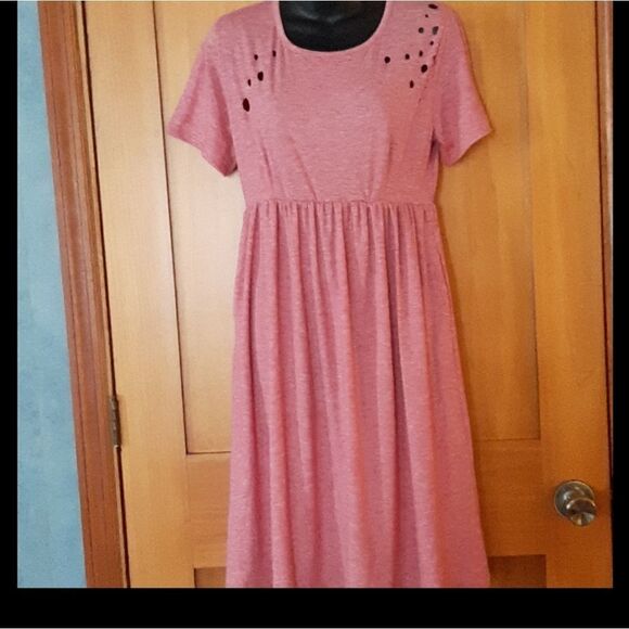 NWOT Hubery Crew Neck Short Sleeves Relaxed FitPleated Dress Size S - Picture 10 of 10